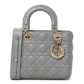 Lambskin Cannage Small My ABCDior Lady Dior Grey
