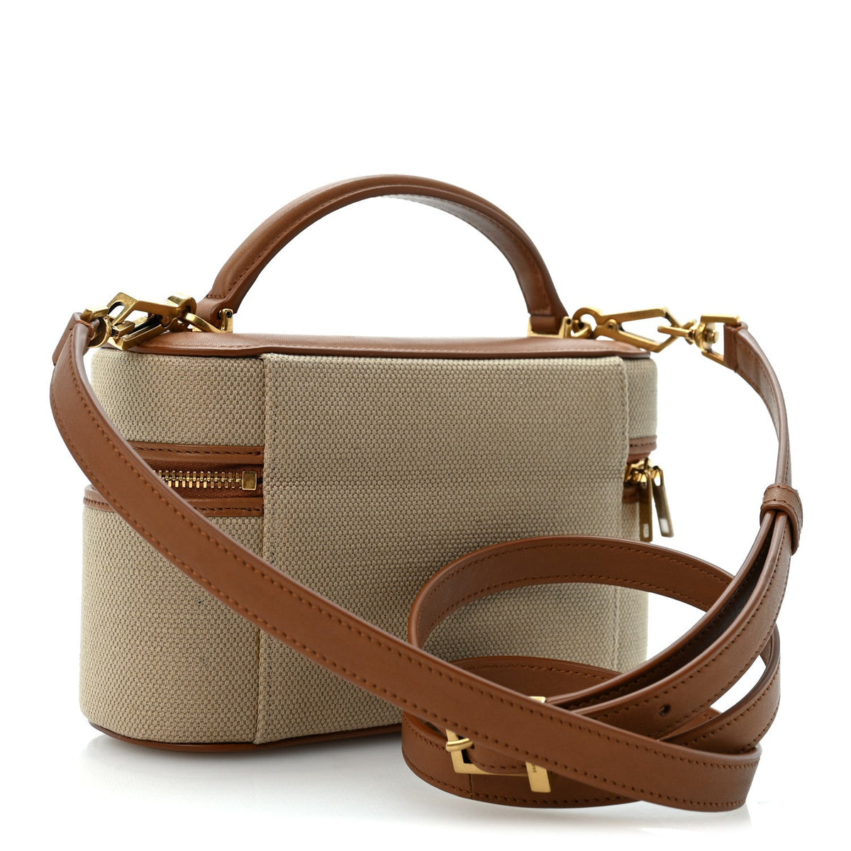 Canvas Calfskin Mini Gaby Vanity Case Desert Dust Brick