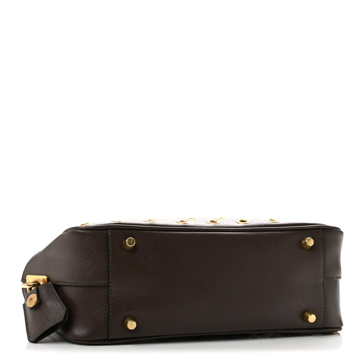 Saffiano Grommets Bowler Caffe