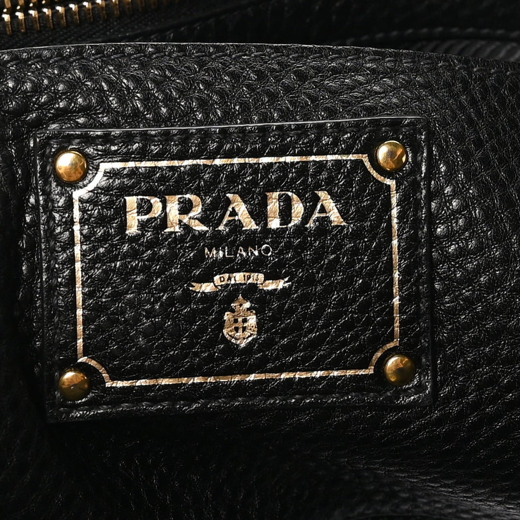 Vitello Daino Tote Black