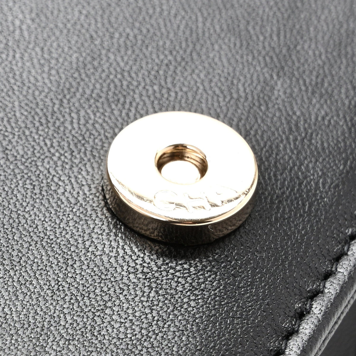 Calfskin Once Upon A Time Wallet on Chain WOC Black