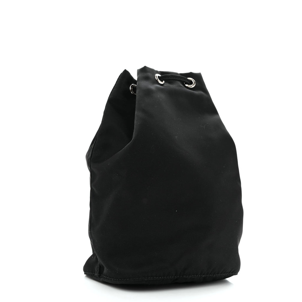 Nylon Vela Drawstring Pouch Black