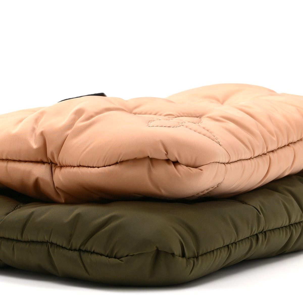 Econyl Monogram Pillow Maxi Multi Pochette Accessories Kaki Beige