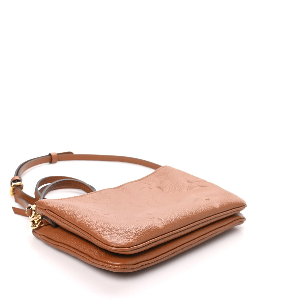 Empreinte Monogram Giant Double Zip Pochette Caramel