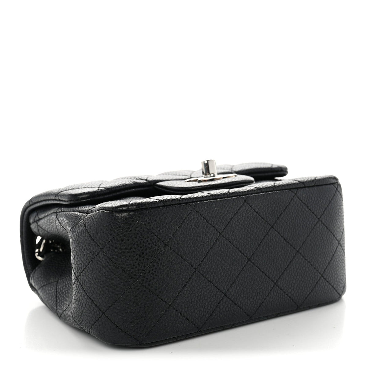 Caviar Quilted Mini Square Flap Black