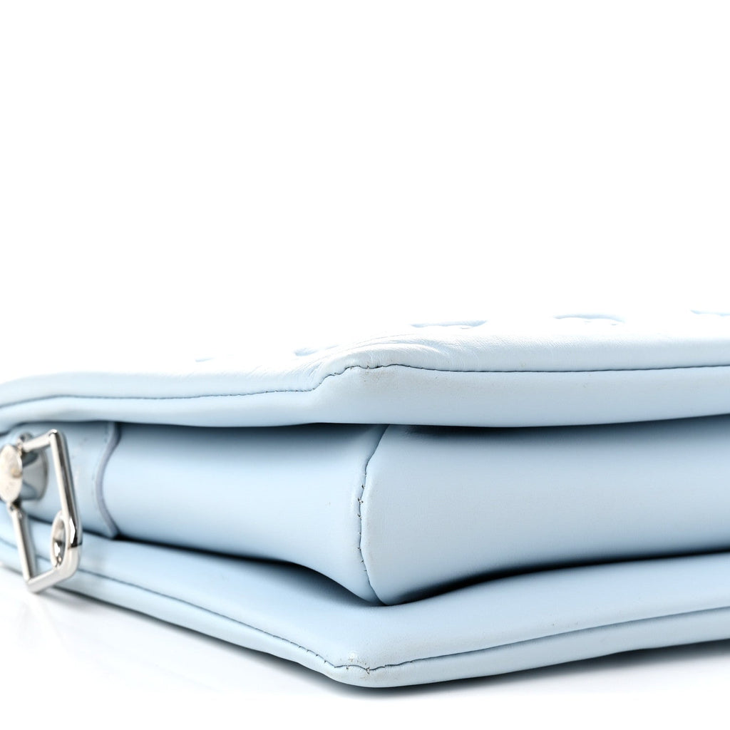 Lambskin Embossed Monogram Coussin PM Ice Blue