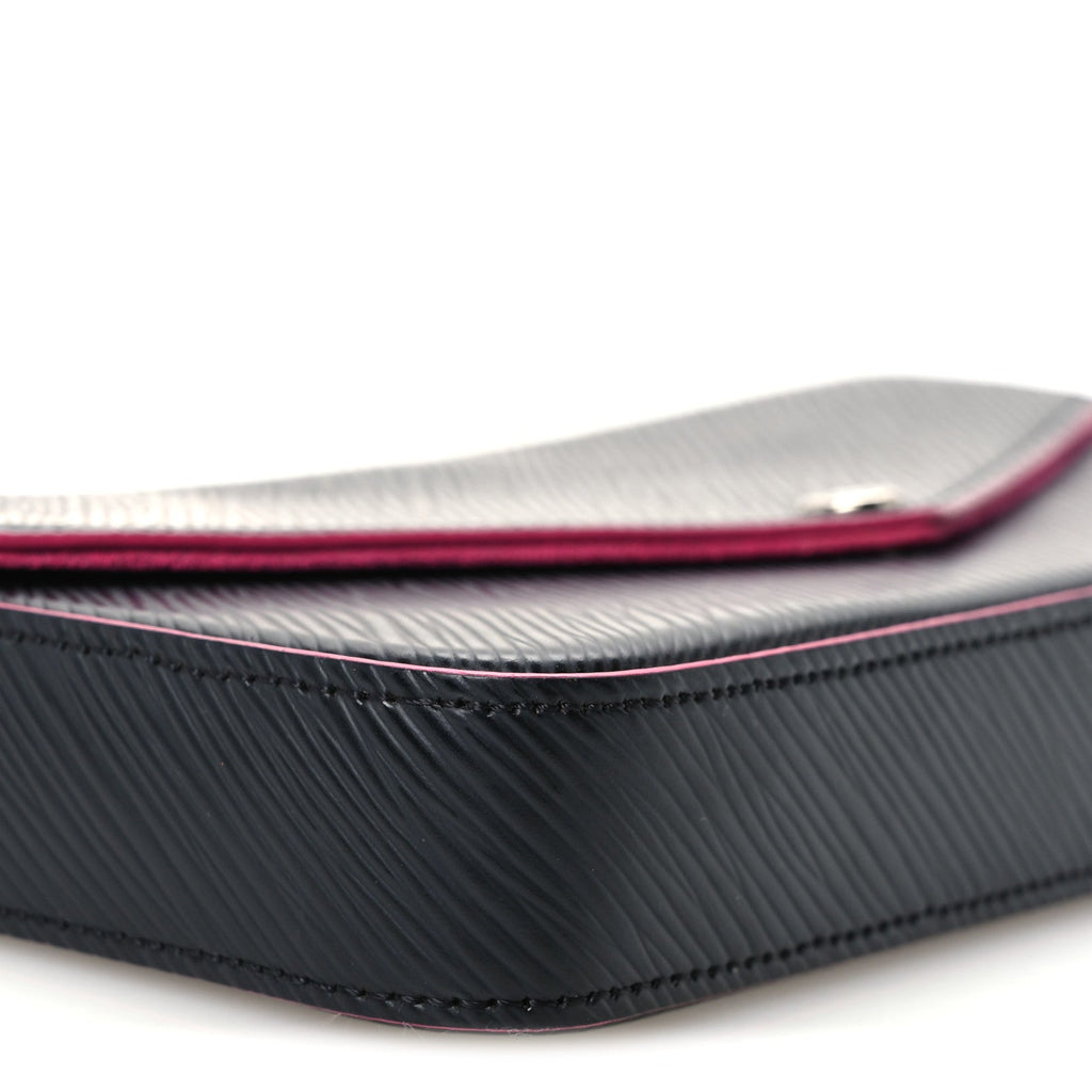 Epi Pochette Felicie Black Hot Pink
