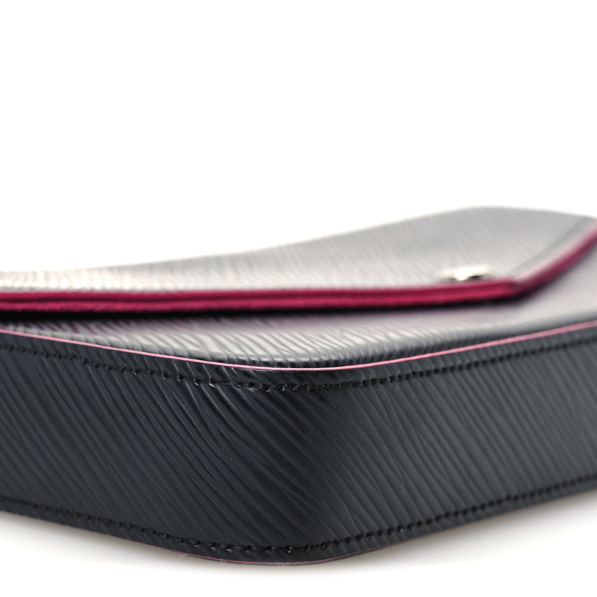 Epi Pochette Felicie Black Hot Pink