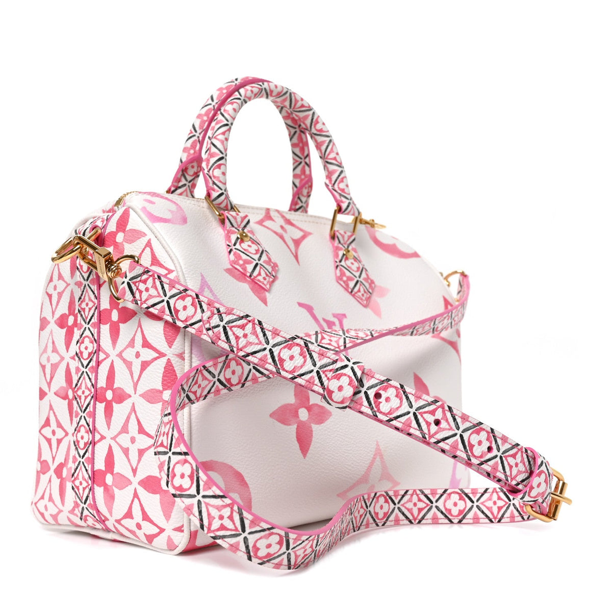 Monogram Giant By The Pool 2.0 Speedy Bandouliere 25 Rose