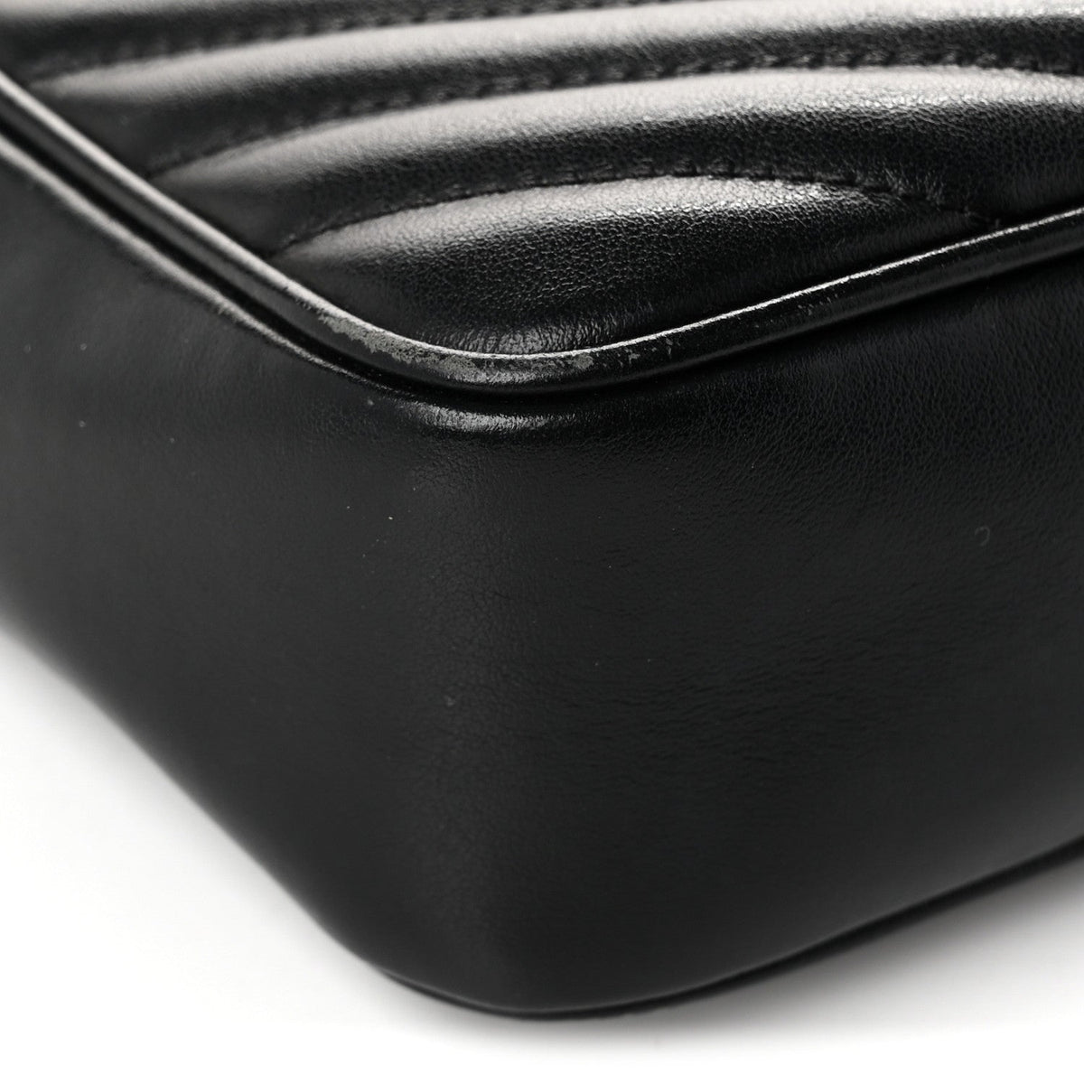 Calfskin Matelasse Monogram Lou Camera Bag Black
