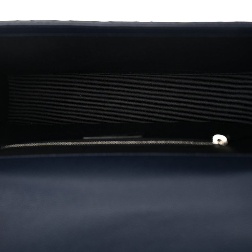Grain De Poudre Large Tri-Quilt Monogram Satchel Deep Marine