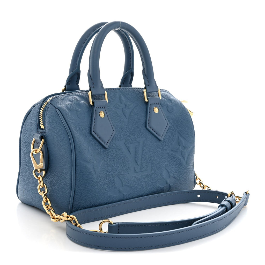 Empreinte Monogram Giant Speedy Bandouliere 20 Blue Jean