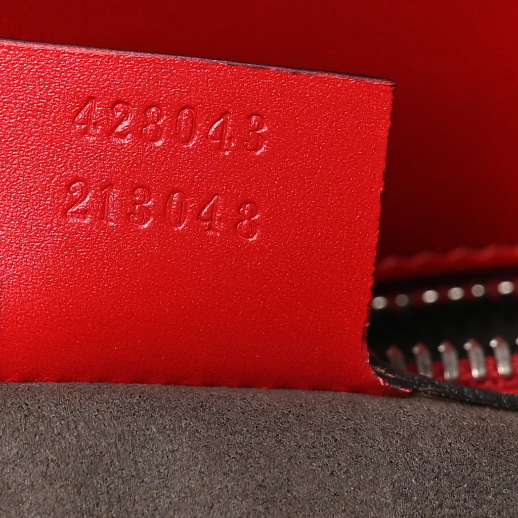 Guccissima Signature Briefcase  Red