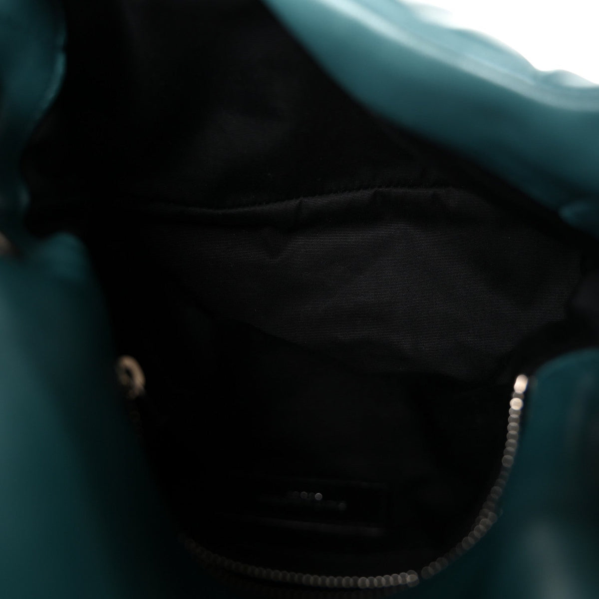 Lambskin Quilted Small Loulou Puffer Monogram Chain Satchel Vert Canard
