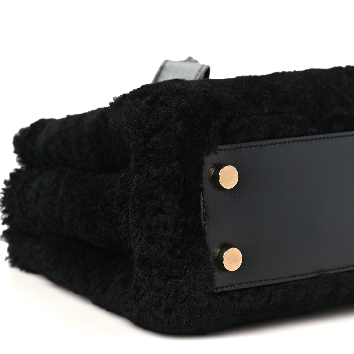 Shearling Nano Sac De Jour Black