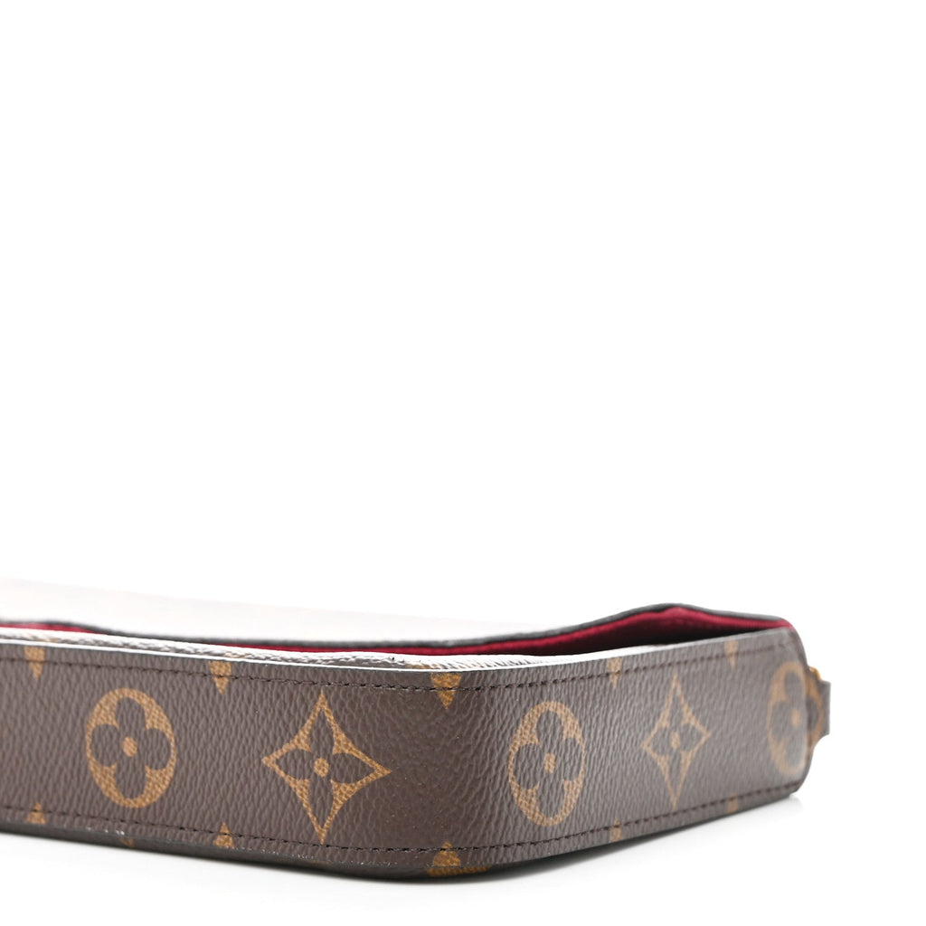 Monogram Pochette Felicie Chain Wallet Fuchsia