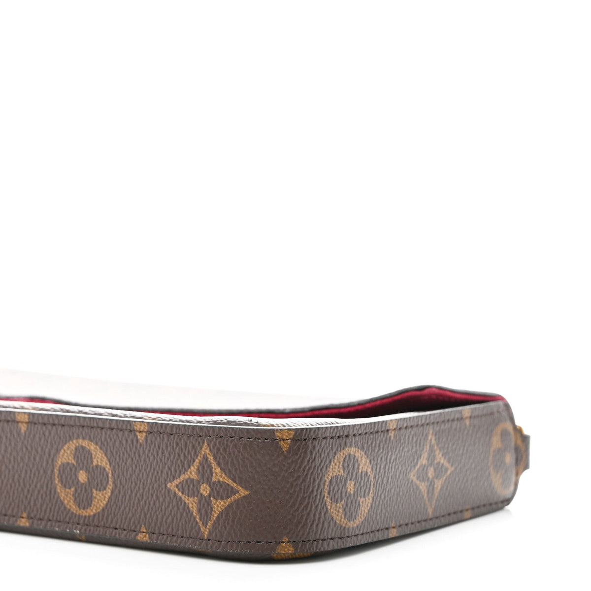 Monogram Pochette Felicie Chain Wallet Fuchsia