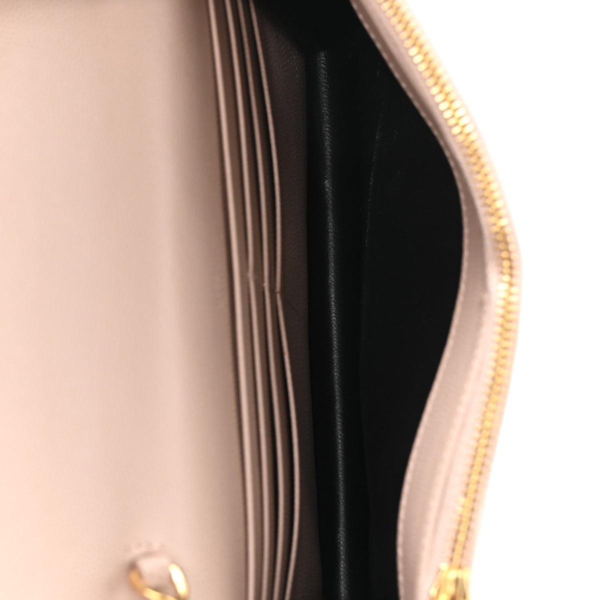 Grain De Poudre Matelasse Chevron Monogram Envelope Chain Wallet Rose Antic