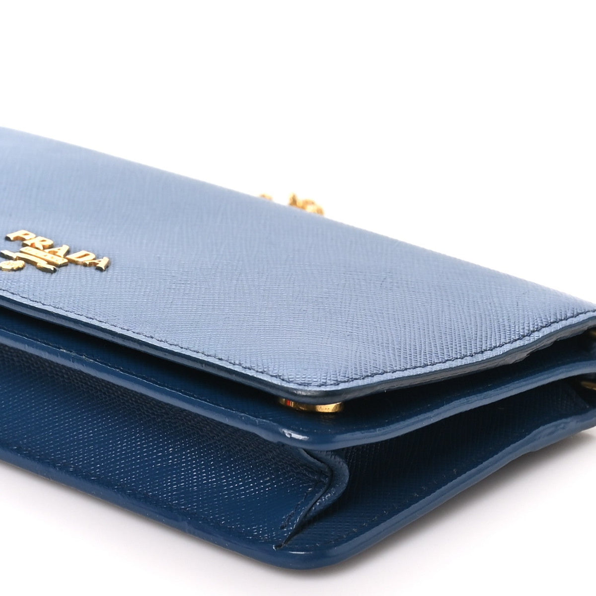Saffiano Metal Oro Mini Bag Bluette