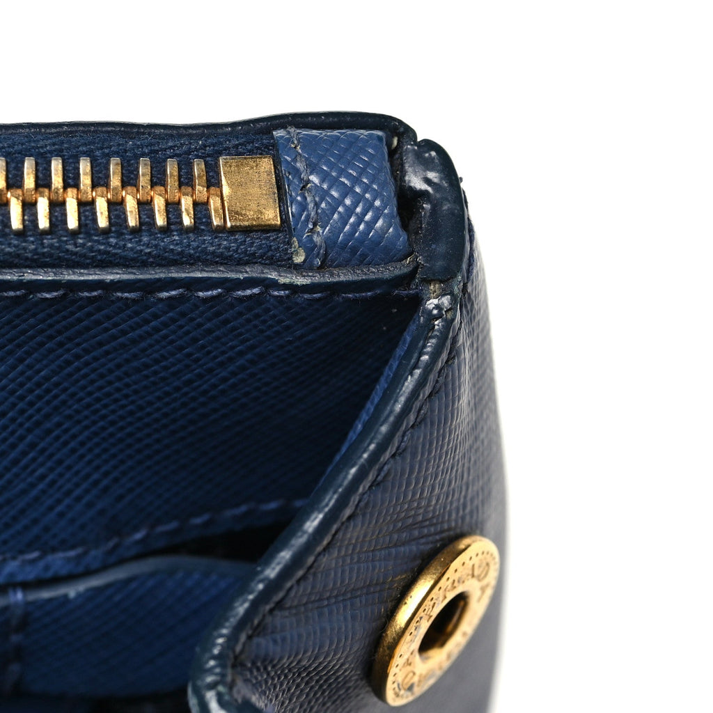 Saffiano Small Galleria Double Zip Tote Bluette