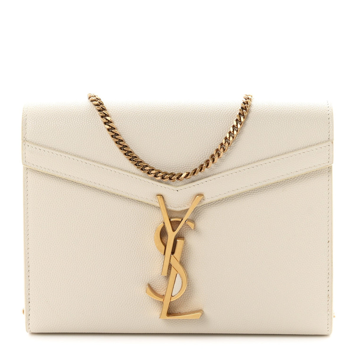 Grain De Poudre Monogram Cassandra Chain Wallet Crema Soft