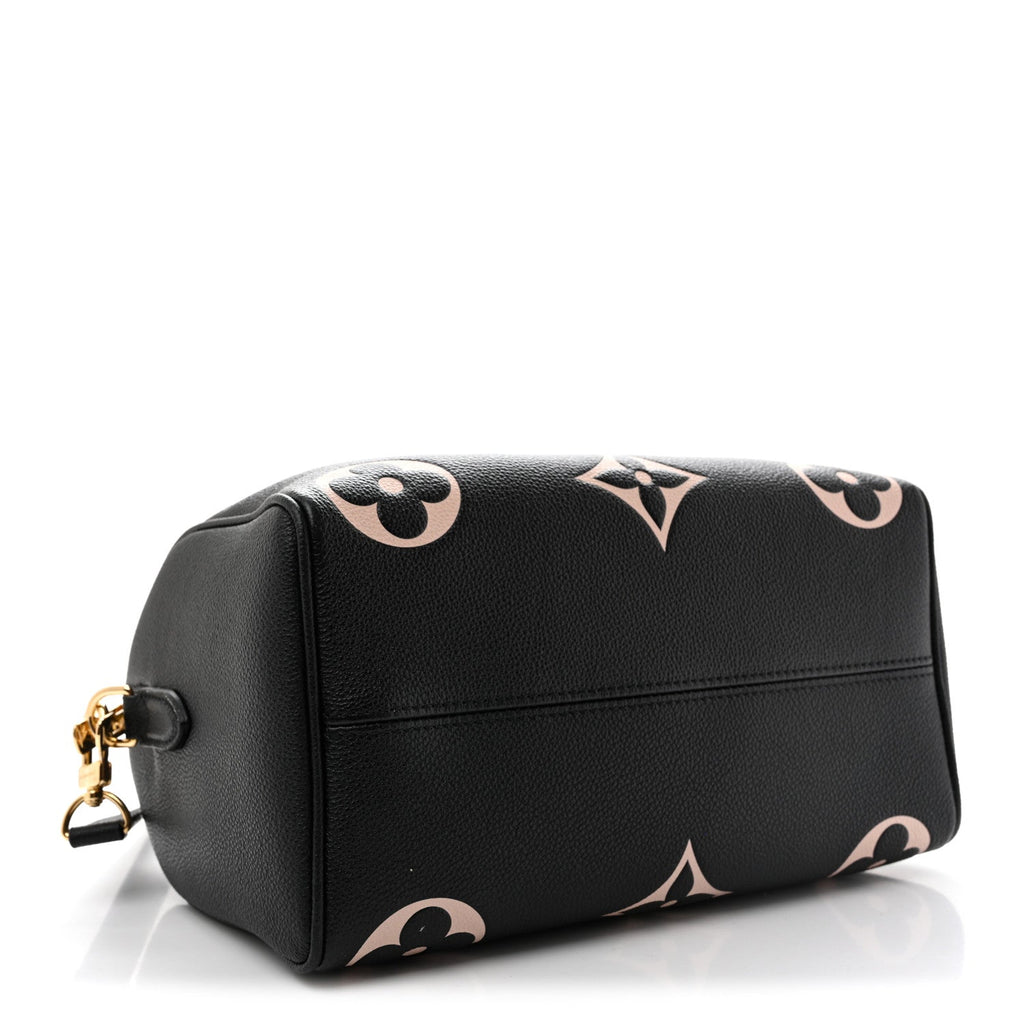Empreinte Monogram Giant Speedy Bandouliere 25 Black Beige