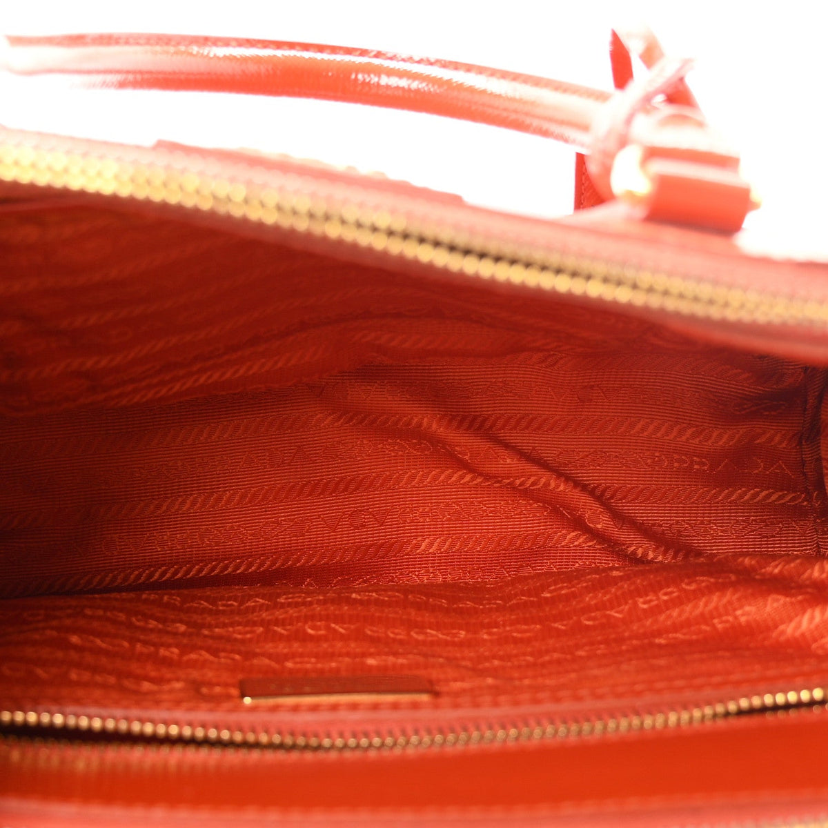 Saffiano Vernice Small Galleria Double Zip Tote Papaya