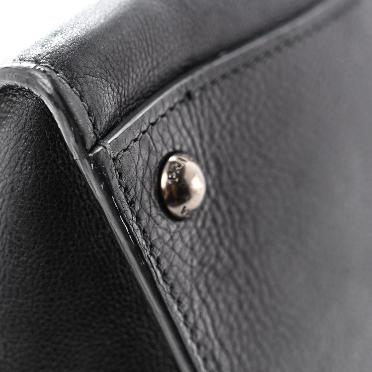Glace Calf Twin Pocket Tote Black