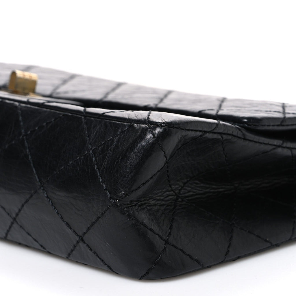 Aged Calfskin Quilted 50th Anniversary 2.55 Reissue 226 Flap Black