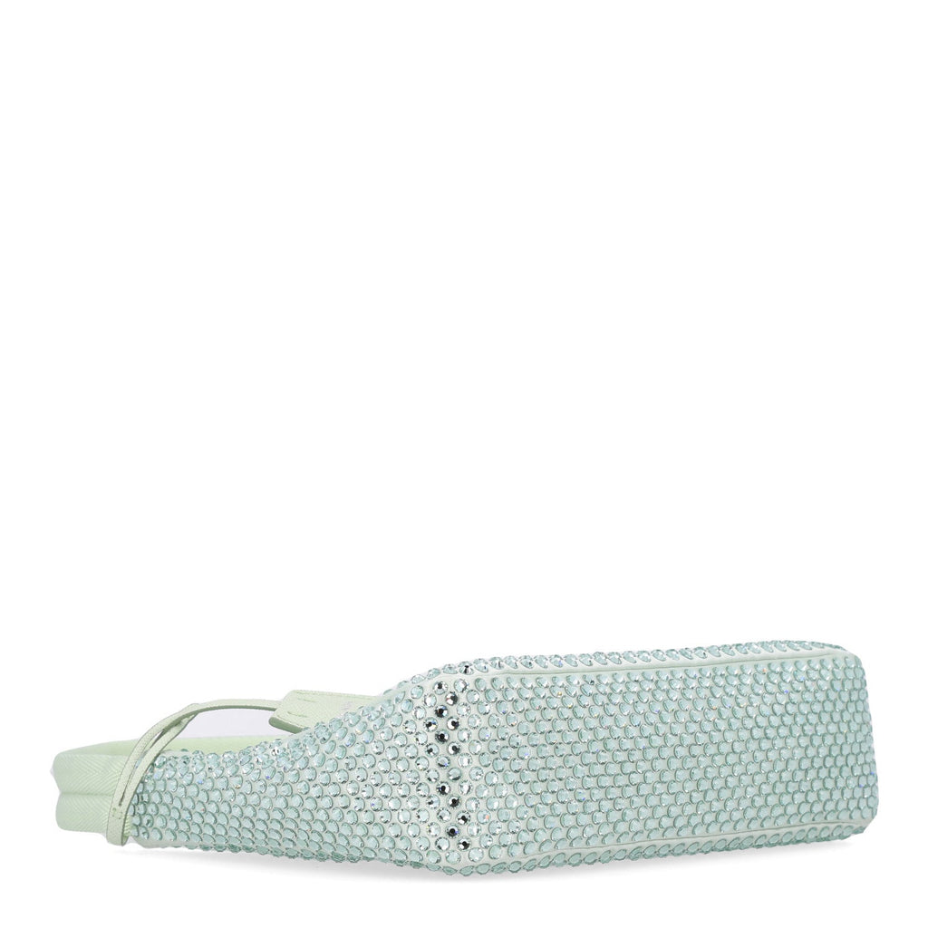 Satin Crystal Mini Re-Edition 2000 Bag Acqua