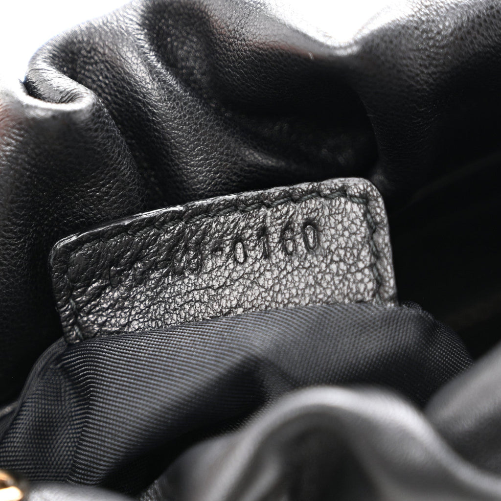 Gaufre Lambskin Cannage Delices Mini Bag Black