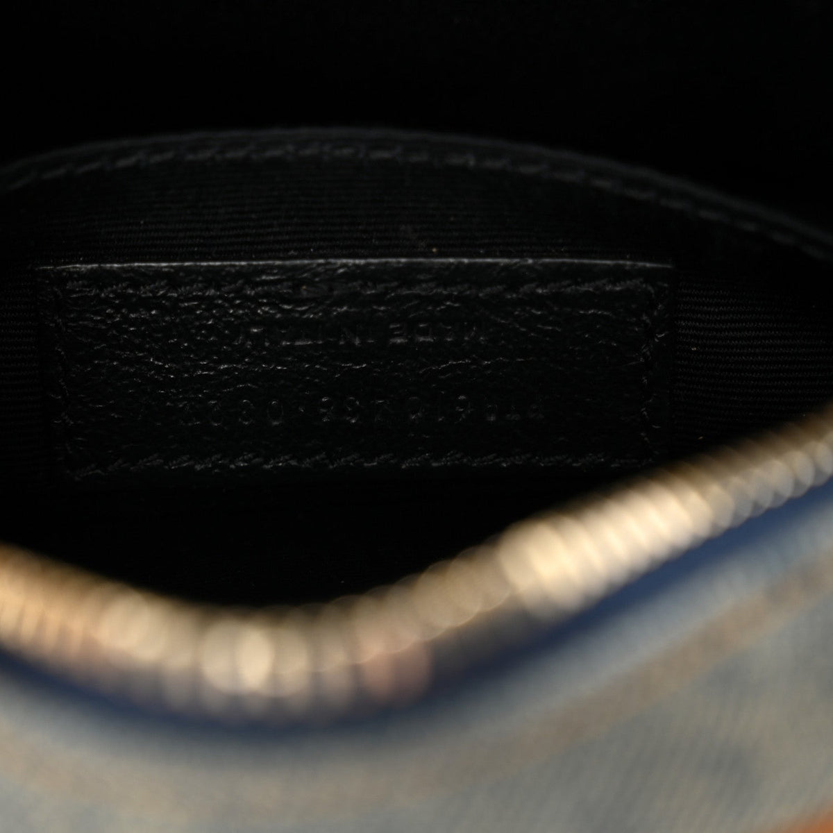 Denim Quilted Monogram Round Crossbody Bag Rodeo Blue