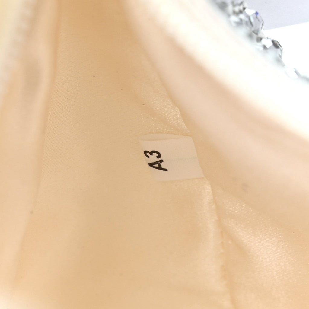 Satin Crystal Mini Re-Edition 2000 Bag White