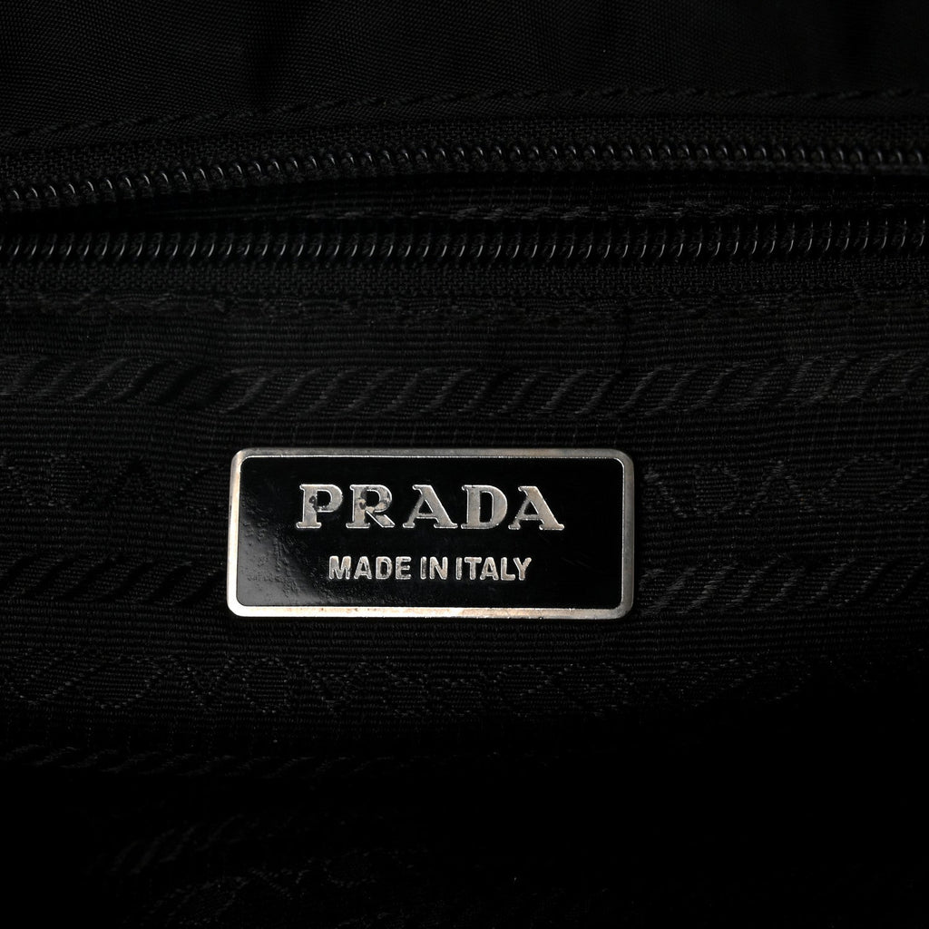 Nylon Front Pockets Tote Black
