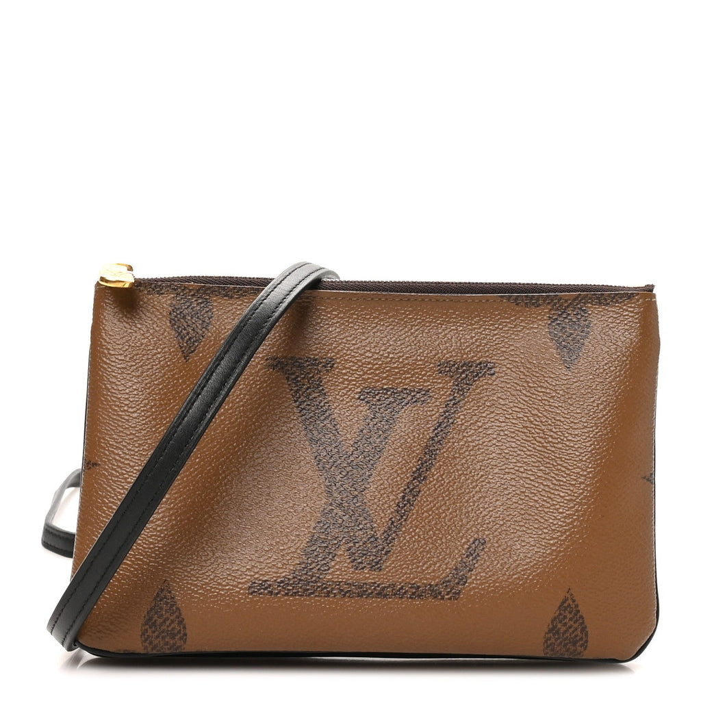 Reverse Monogram Giant Double Zip Pochette