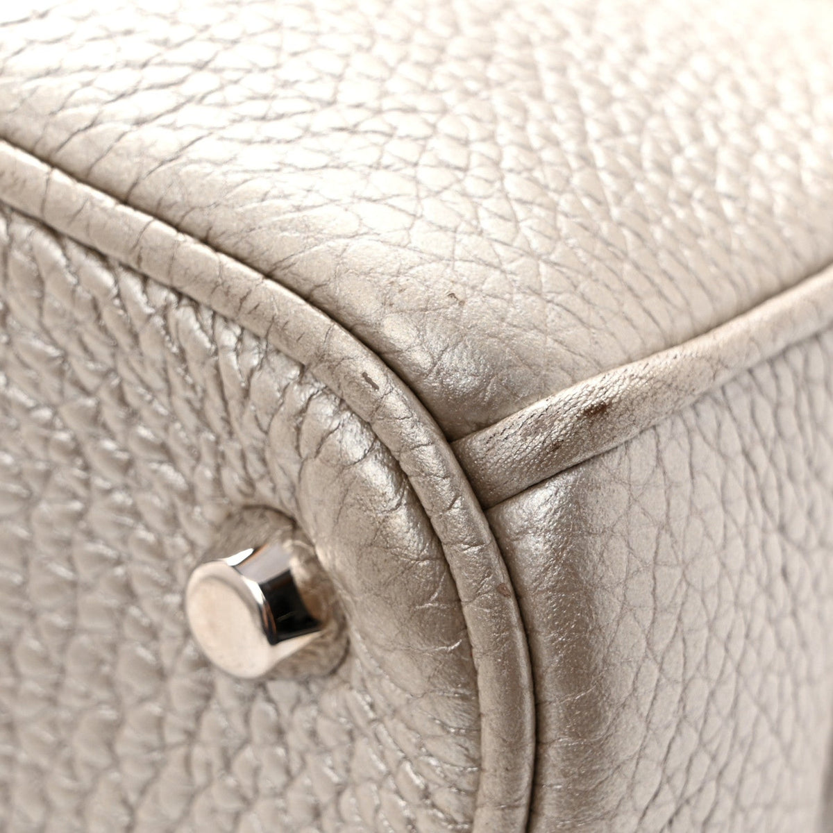 Metallic Bullcalf Medium Diorissimo Bag Champagne