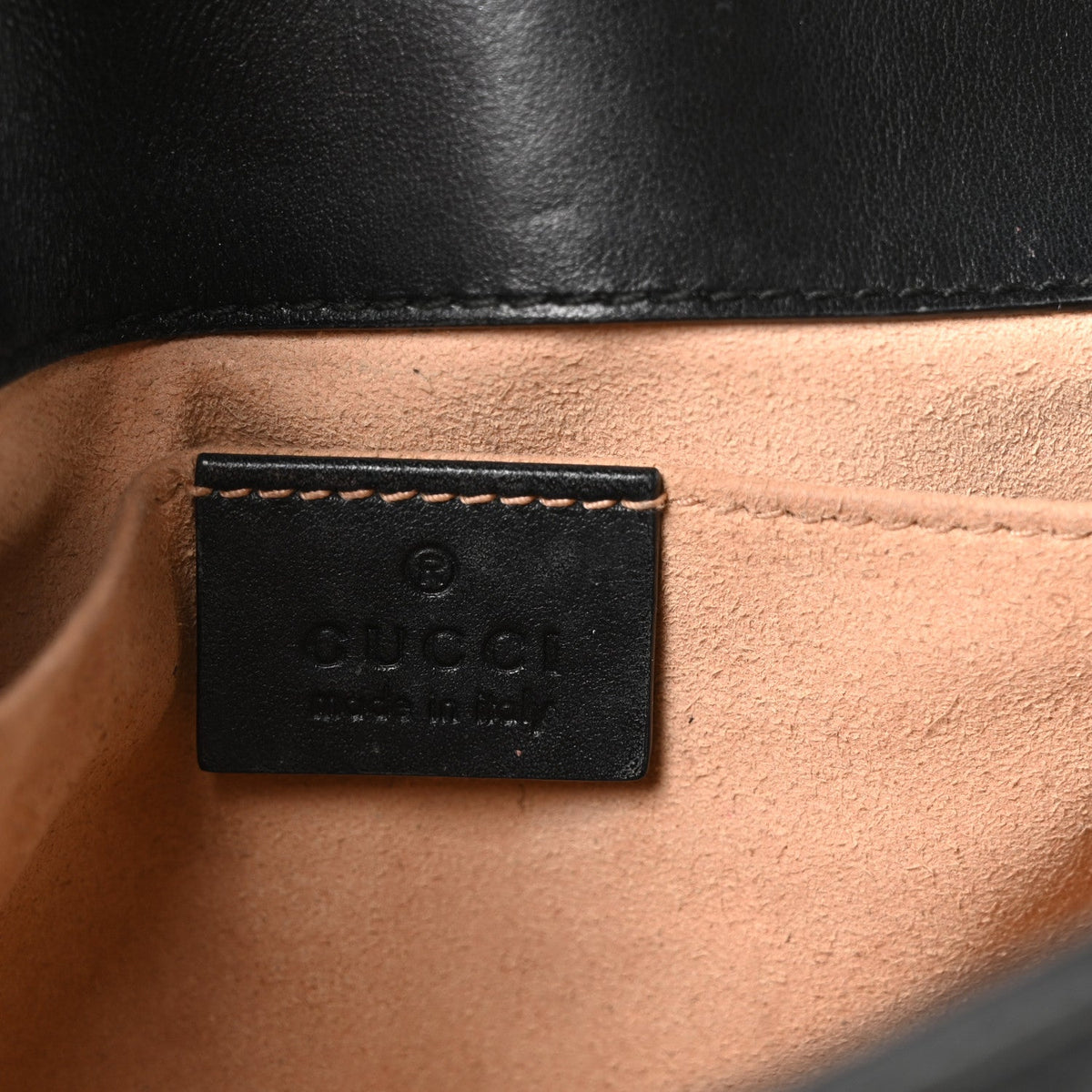 Calfskin Matelasse Mini GG Marmont Shoulder Bag Black