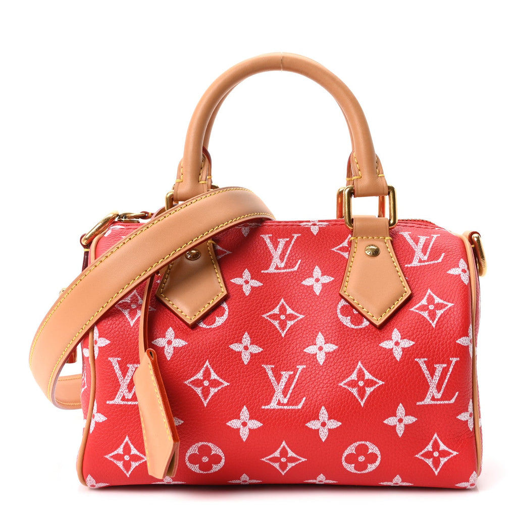 Calfskin Monogram Speedy P9 Bandouliere 20 Red