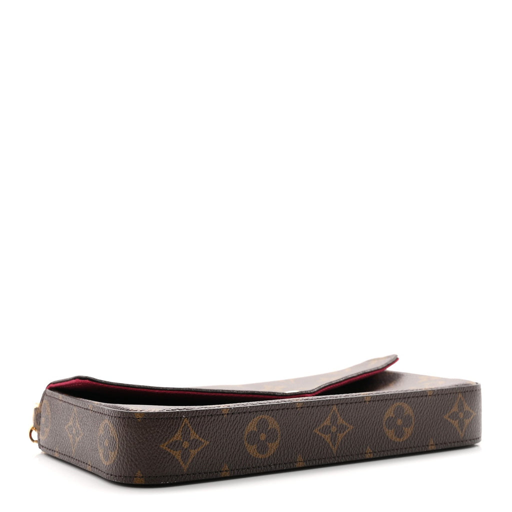 Monogram Pochette Felicie Chain Wallet Fuchsia