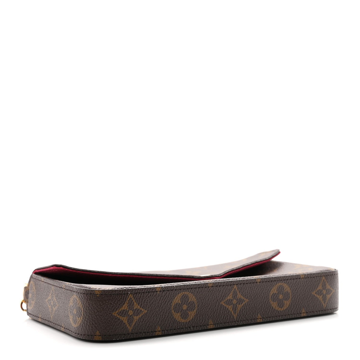 Monogram Pochette Felicie Chain Wallet Fuchsia