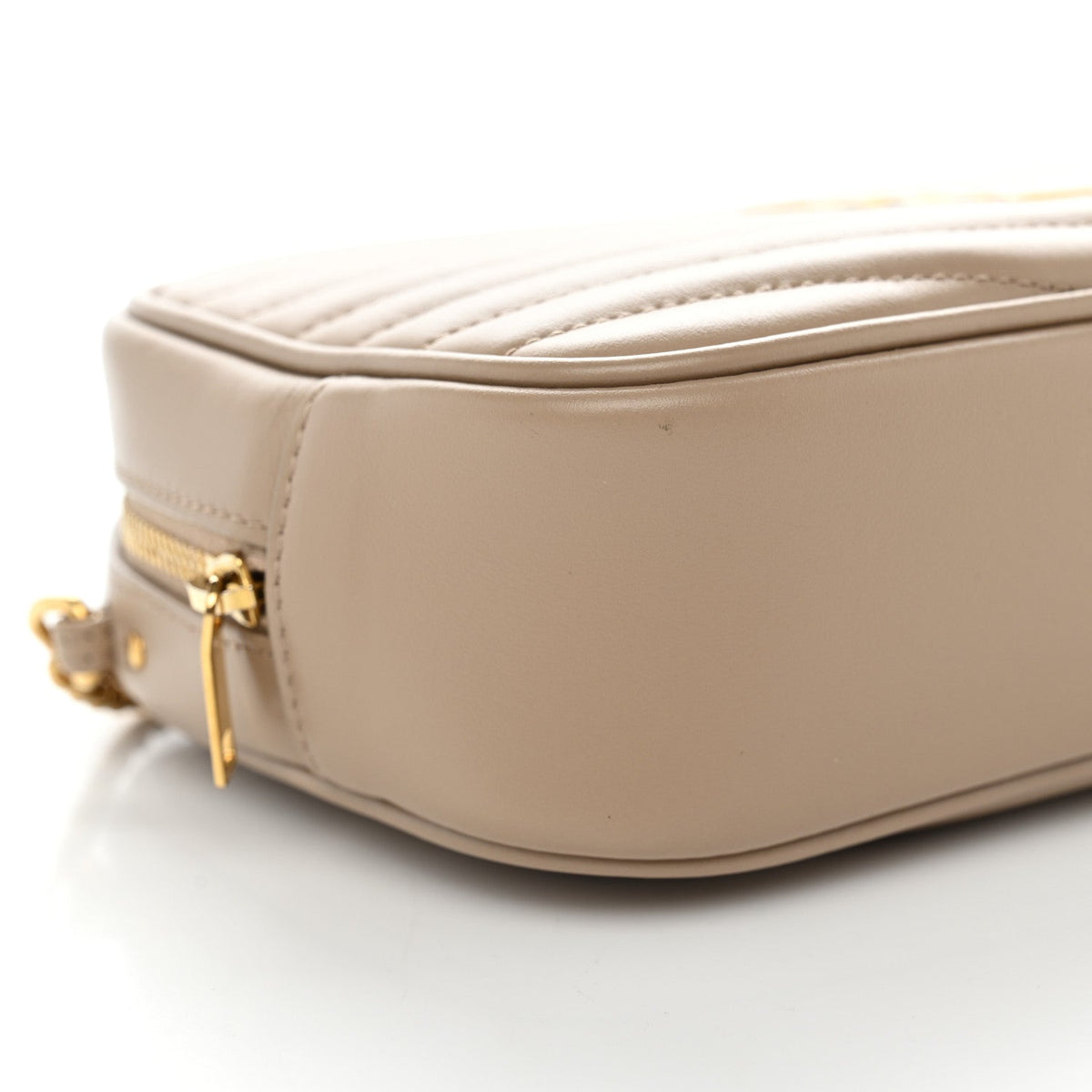 Calfskin Matelasse Monogram Mini Lou Camera Bag Dark Beige