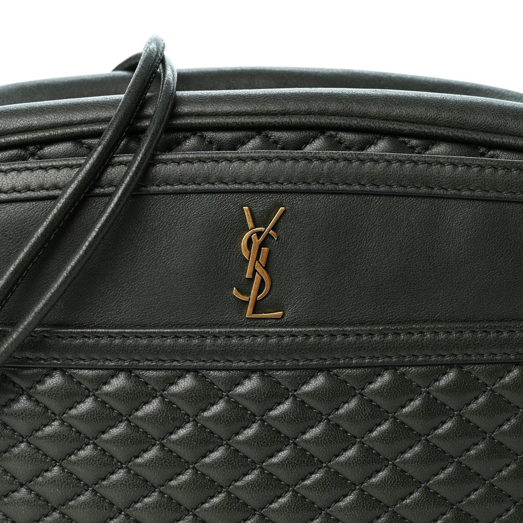 Lambskin Quilted Victoire Camera Bag New Vert Fonce