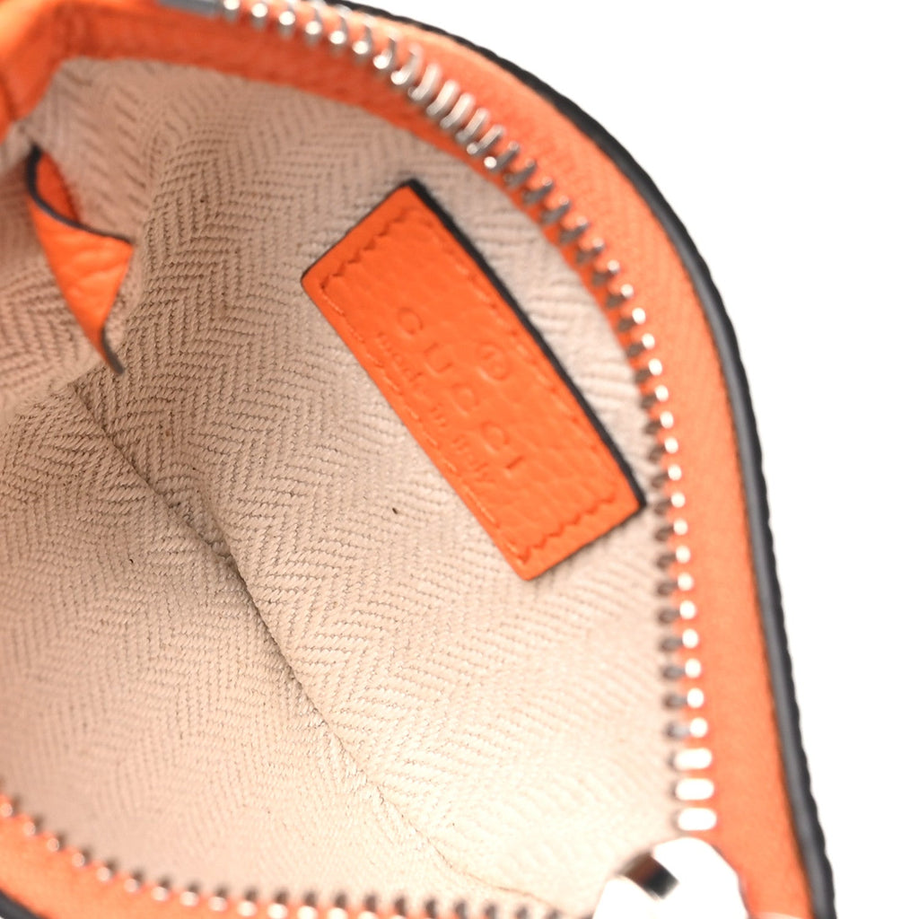 Pebbled Calfskin Mini B Shoulder Bag Orange