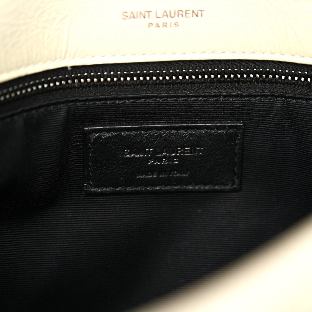 Crinkled Calfskin Matelasse Monogram Medium Niki Chain Satchel Ivory