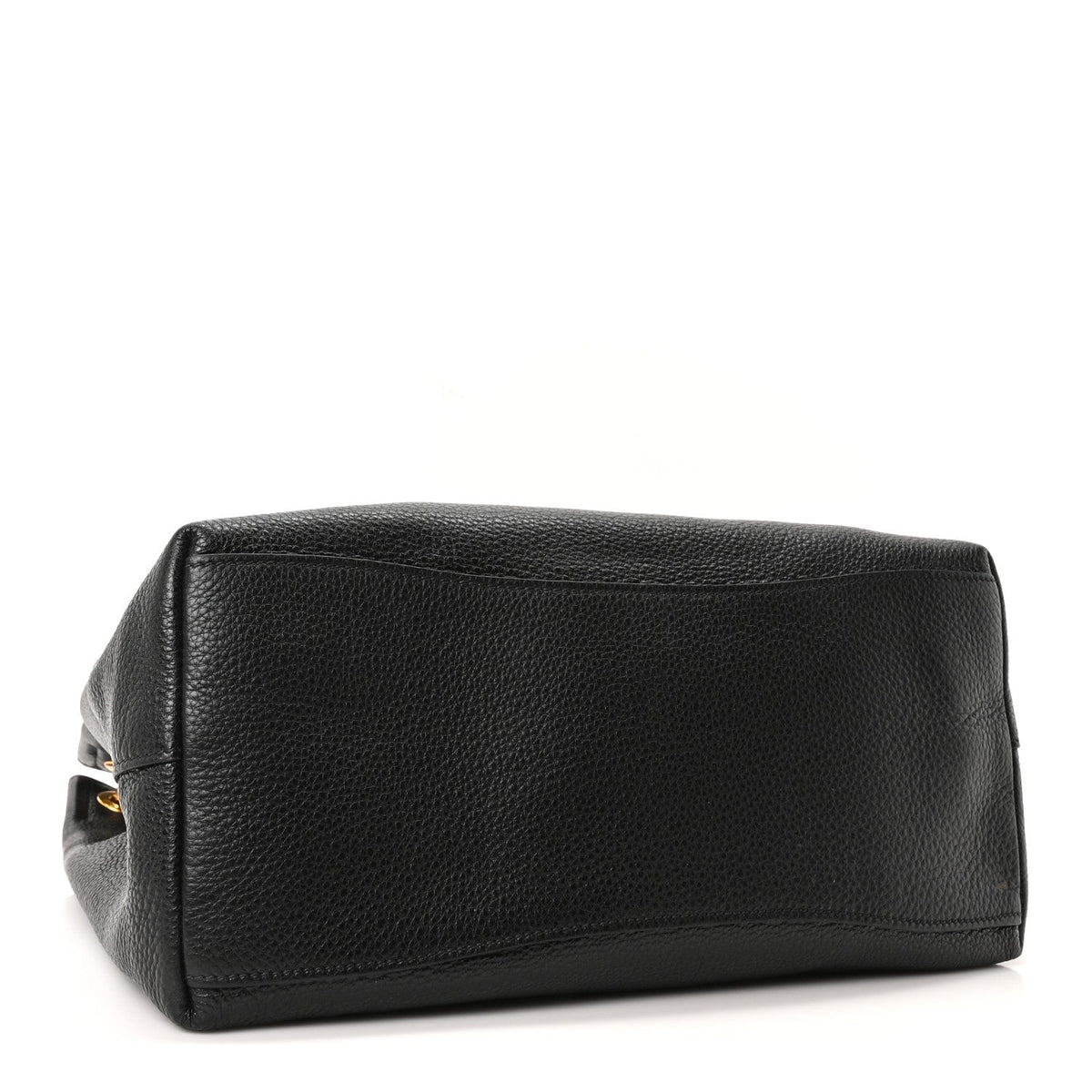 Vitello Phenix Embossed Logo Hobo Black