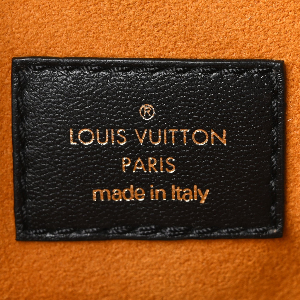 Lambskin Embossed Monogram Coussin MM Black