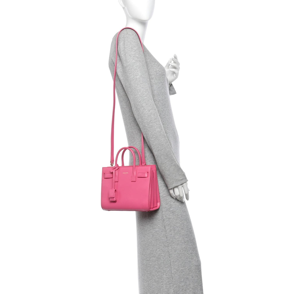 Grained Calfskin Nano Sac De Jour Lipstick Fuchsia