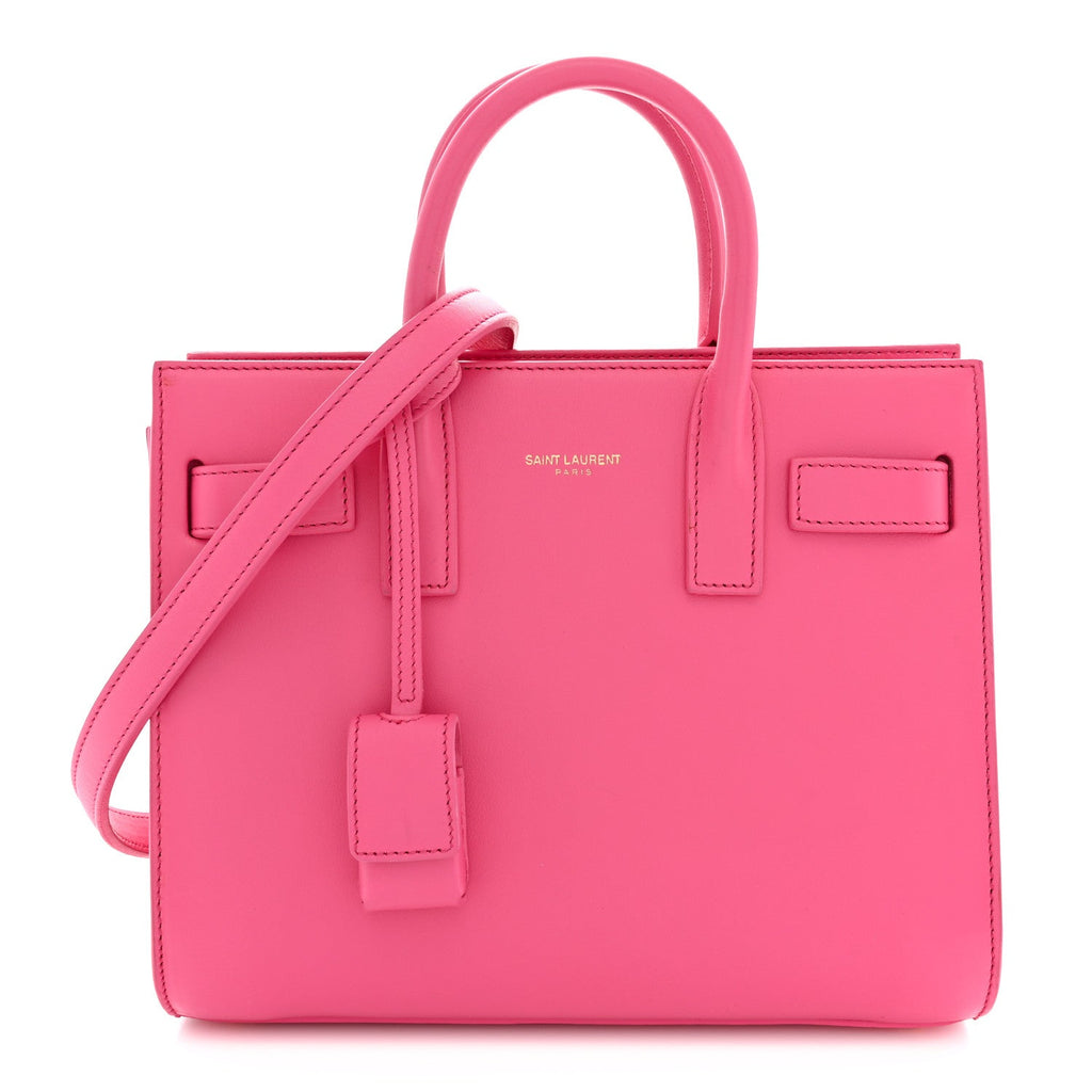 Grained Calfskin Nano Sac De Jour Lipstick Fuchsia