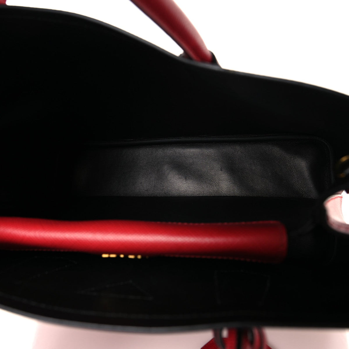 Cuir Medium Double Bag Fuoco Black