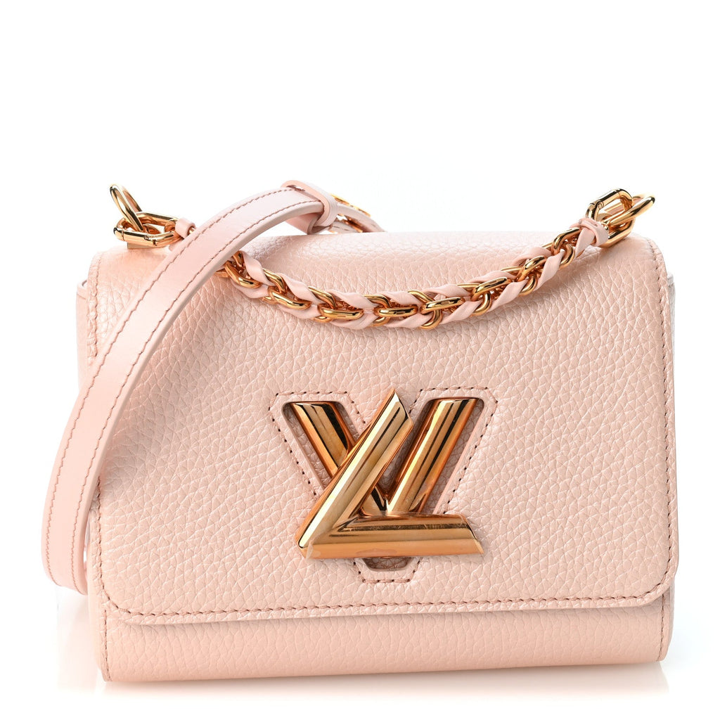 Iridescent Grained Calfskin Summer Splash Twist PM Pink